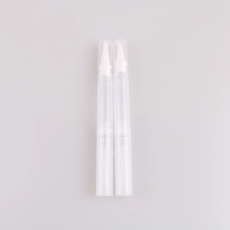 7 шт 2,5 мл мини портативный пустой емкости для лака прозрачные пластиковые контейнеры для лака для ногтей бутылка с белая кисть