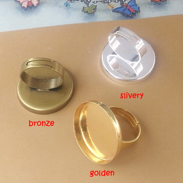 25mm Ring base blank setting adjustable for Jewelry Making DIY Handmade Accessories copper