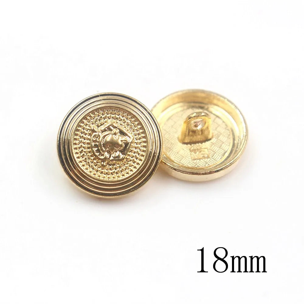 10pcs/lot classical metal buttons for clothes gold color sweater coat decoration shirt buttons accessories DIY JS-0160