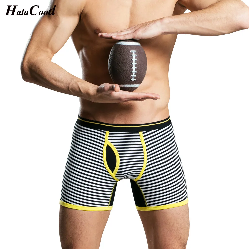 

Men Underwear Comfortable Boutique Panties Sexy Man Boxers Shorts Cotton Colorful Stripe Shorts Mid Waist Boxers Men 2019 New XL