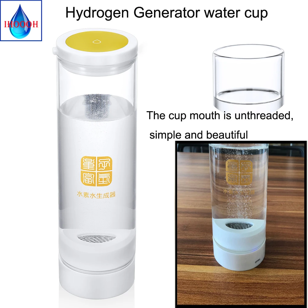 Improve Immunity Anti Aging DuPont Ion Film Electrolyzed Hydrogen-Rich Water Bottle Generator 500ML USB Rechargeable Pure H2 Cup | Бытовая