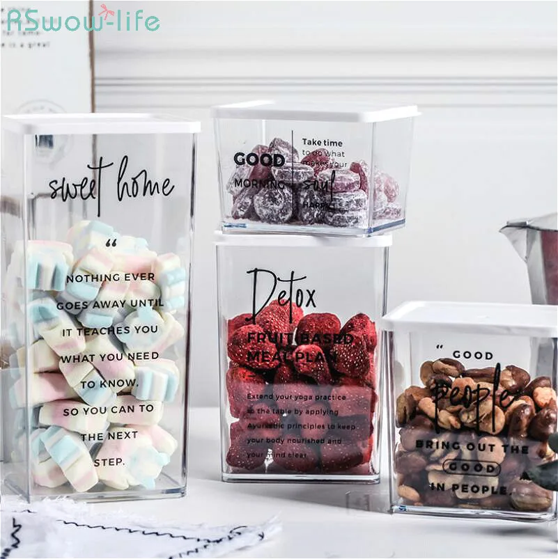 

Nordic Snack Nut With Cover Receiving Box Refrigerator Plastic Fresh-Keeping Sealing Box High and Low PP Cosmetic Storage Tank