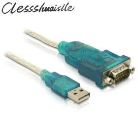 شراء(100 أجزاء/وحدة) USB إلى RS232 D-SUB ديسيبل 9Pin المنفذ التسلسلي كابل توصيل محول W/سائق 1 متر 100 سنتيمتر USB 2.0 إلى RS 232