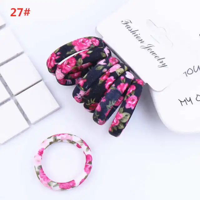 6PCS/Sett Cute Girls Elastic Hair Bands Scrunchies Ponytail Holder Rubber Bands Hair Ties Sweet Kids Hair Rope Hair Accessories style 27