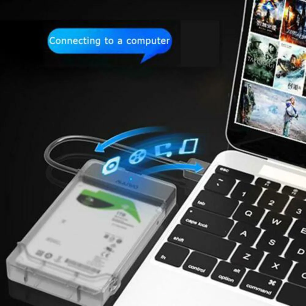 

For Adapter Hard Drive Usb 3.0 To Sata 3.0 Hdd Hard Drive Enclosure Support 2.5 Inch Ssd Free Tools 3TB External HDD Case 5Gbps