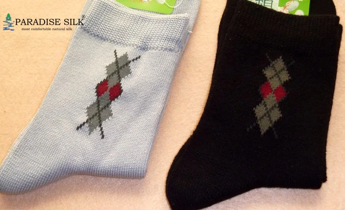 

Autumn Winter Men Sock 3 Pair Hoisery Knit Silk/Cashmere Thick Men Ex-Large Socks Size 26-28