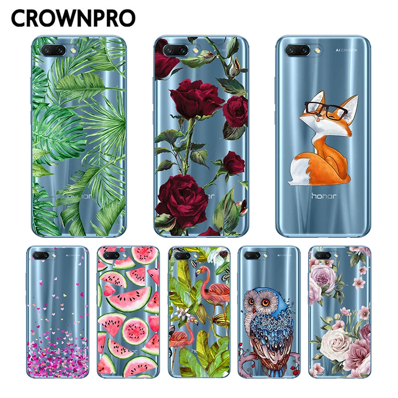 

CROWNPRO Huawei Honor 10 Case Cover Honor 10 Case Phone Soft Silicone Coque Printing Back Protective Case Huawei Honor 10 Funda