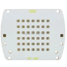 Основание светильника 3535 Bondling Pad 42-пятна красная медная печатная плата 82(Д)* 66 мм(Ш)* 1,6(H) мм набор «сделай сам» для CREE XP-G XT-E XP-E патронов для светодиодных лампочек