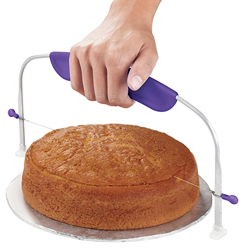 

Adjustable Stainless Steel Wire Bread Cake Pizza Dough Cutter Slicer Leveler Cake Scraper Kitchen Cake Baking Accessorie Tool