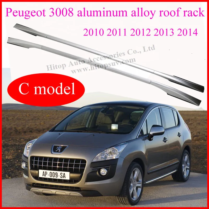 Для peugeot 3008 поручни крыши/багажник на крышу/бар/чемодан рельсы, алюминиевый сплав, Модель C, для 2011 2012 2013, особенный цена