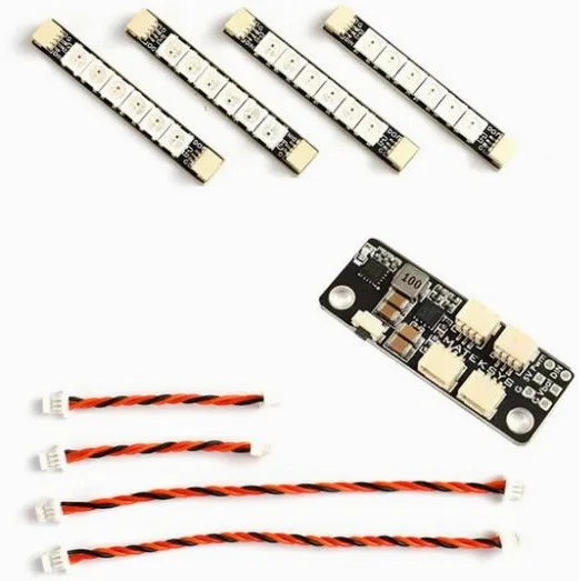 

Matek System 2812LED Controller 2-6S LED Control Module with 5V BEC 2812 LED Controller and 2812ARM-4 Light 2812ARM-6 Light LED