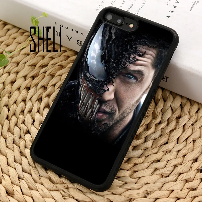 SHELI Venom Том Харди Человек-паук чехол для телефона iPhone 5 6 6s 7 8 plus 11 pro X XR XS max Samsung S7 edge S8