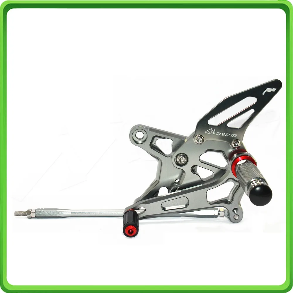 CNC Rearsets сзади комплект одежды ног ножная педаль для Kawasaki Ninja ZX6R ZX 6R ZX-6R 636 2013 серый