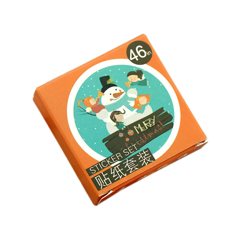 

46 pcs/pack Merry Christmas Theme Sticker DIY Decoration Gifts Posted Package New Year Label Paper Sticker Diary Scrapbooking