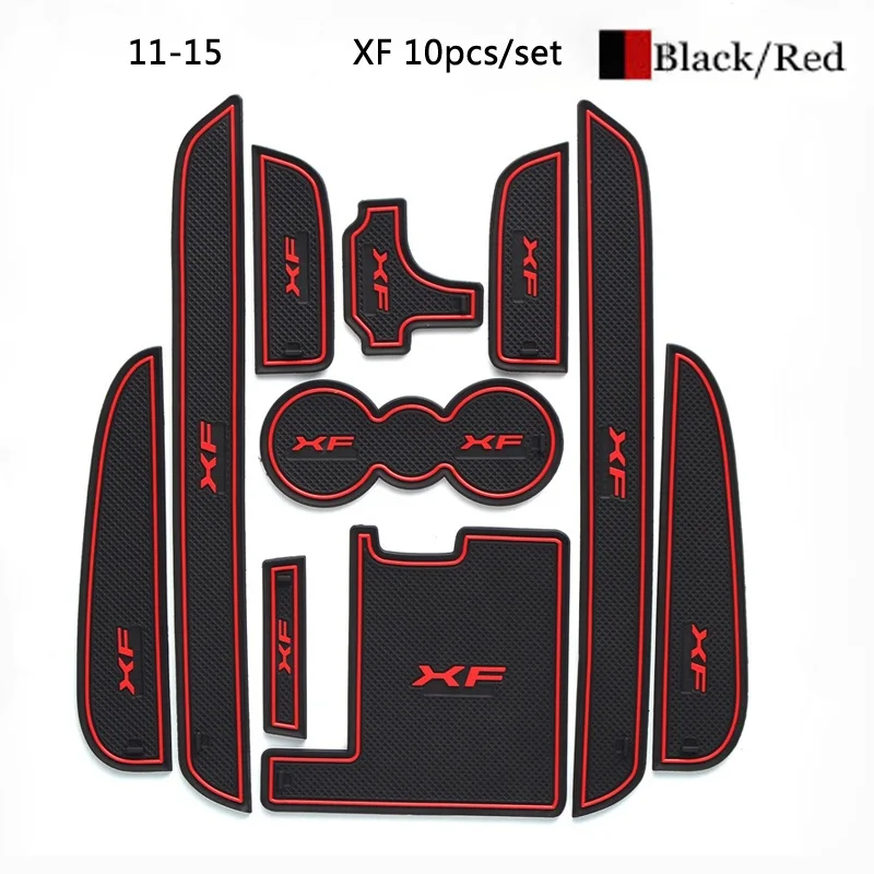 

Auto Exterior Accessories Car Rubber Luminous Non-slip Mat for Jaguar 2011-2015 XF Door Slot Cup Holder Mat Cushion Automobile
