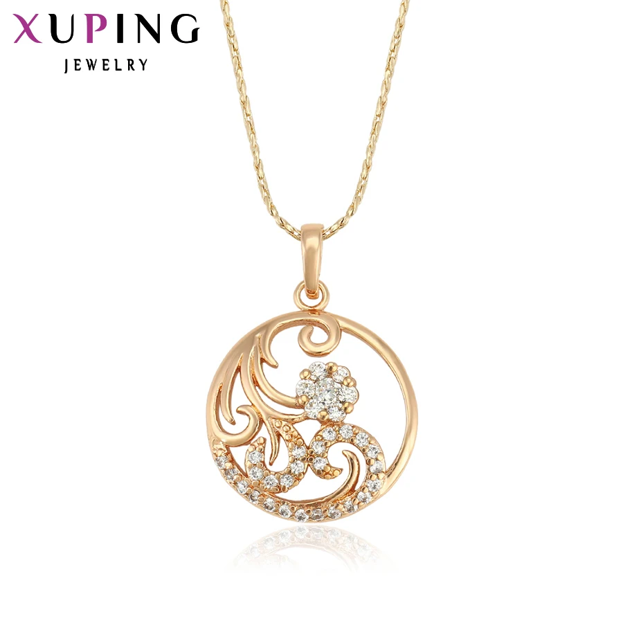11.11 Xuping Fashion Pendant Luxury Beautiful Flower Jewelry Gold Color