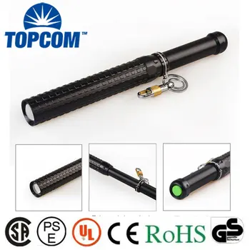 

TopCom Telescopic Baton Torch Light Zoom Focus Super Bright 5W Police Security Flashlight Lighting
