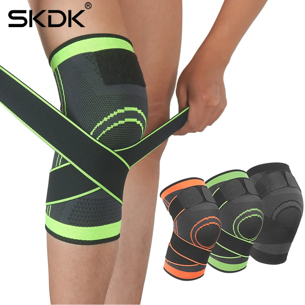 

SKDK 1PC Non-Slip Knee Brace Compression Knee Sleeve Sports Knee Pad Running Basketball Fitness Cycling Tennis Knee Support