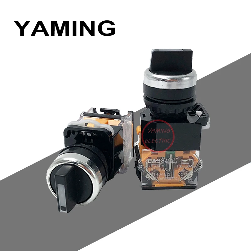 Latching/Momentary type Rotary switch knob 22mm 4 Screws Circular Flat