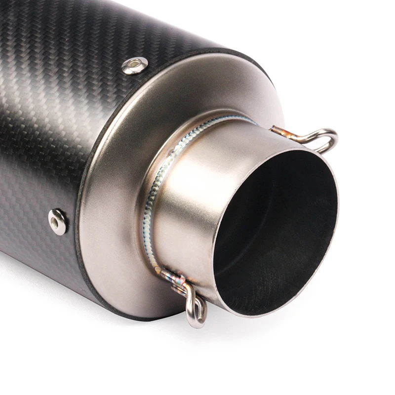 270mm/310mm/370mm/470mm Motorcycle Silencer System Tail Silp on for 60.5mm Motorbike Carbon Fiber Exhaust Muffler Pipe