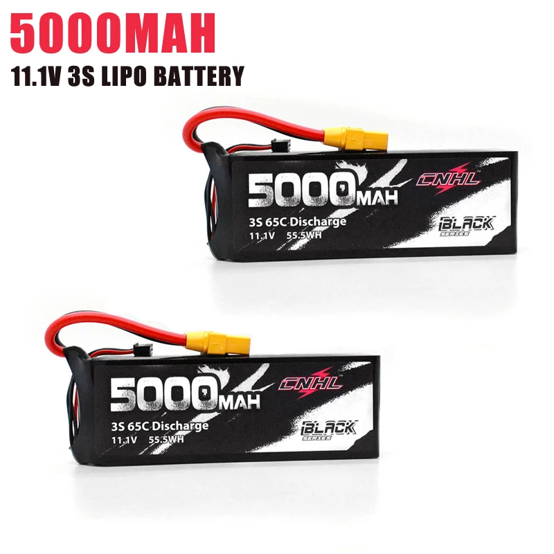 

1/2/4PCS CNHL BLACK SERIES Lipo Battery 5000mAh 11.1V 3S 65C XT90 Plug Rechargea Battery for RC Drone FPV Racing DIY Accessories