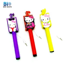 [Biostore] мультяшная мини-палка для селфи с кнопкой универсальная Проводная ручка палки для селфи для Iphone