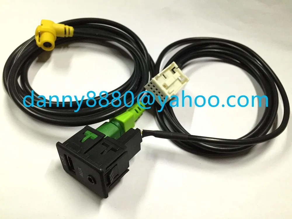 

FREE SHIPPING 2 IN 1 USB AUX Switch CABLE for RCD510 RNS510 RNS315 RCD500 RNS300 RCD300 RCD200 GOLF MK6 JETTA MK5 Sagitar Vento