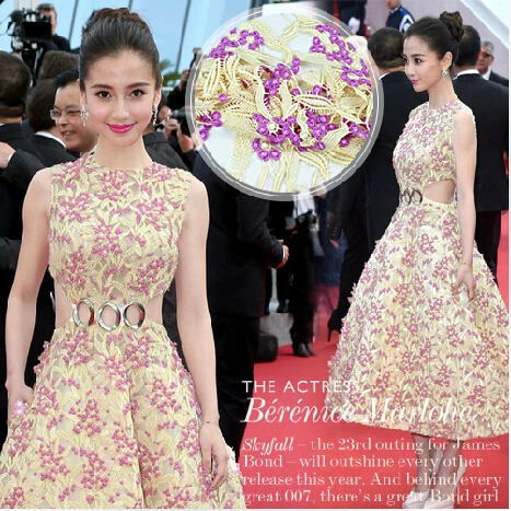 

Polyester lace fabric light silk aqueous two-color three-dimensional hollow embroidery glossy surface high-grade dress fabrics