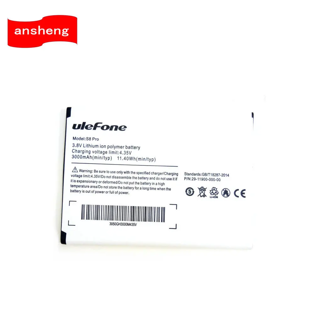 

High Quality 3000mAh battery for Ulefone S8 S8 Pro MTK6737 5.3 inch Phone