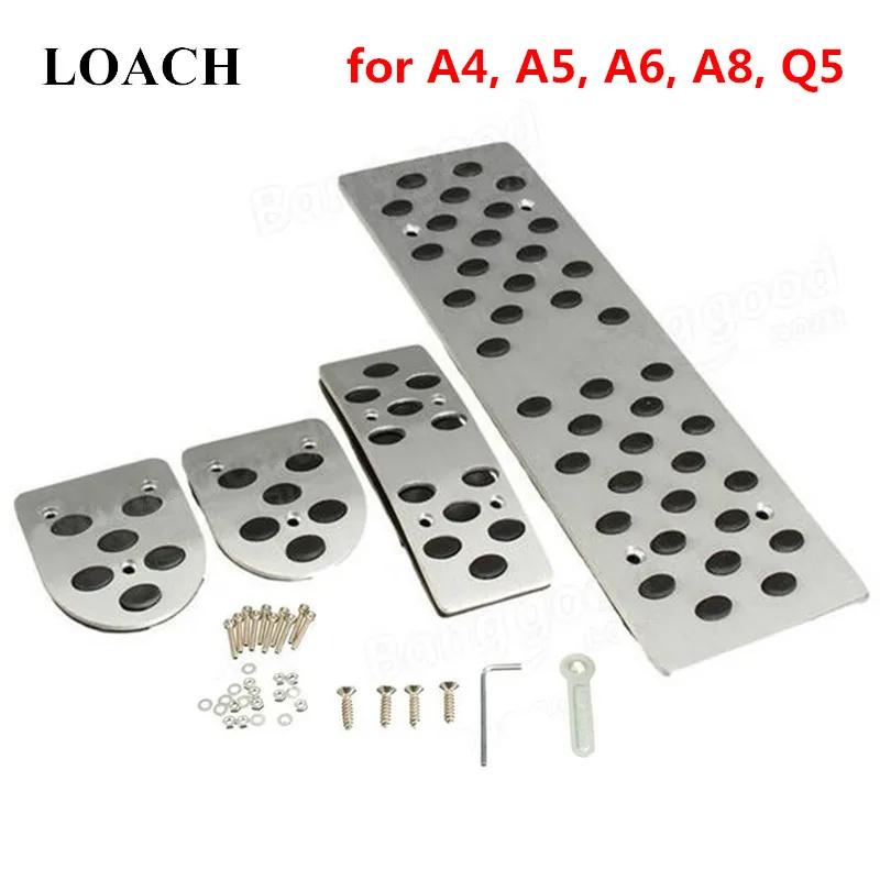 

S-Line AT MT Foot Rest Fuel Accelerator Brake Clutch Plate Cover Car Pedal Pads For Audi A4 A4L A5 A6 A6L A8 A8L B6 B7 B8 Q5 New