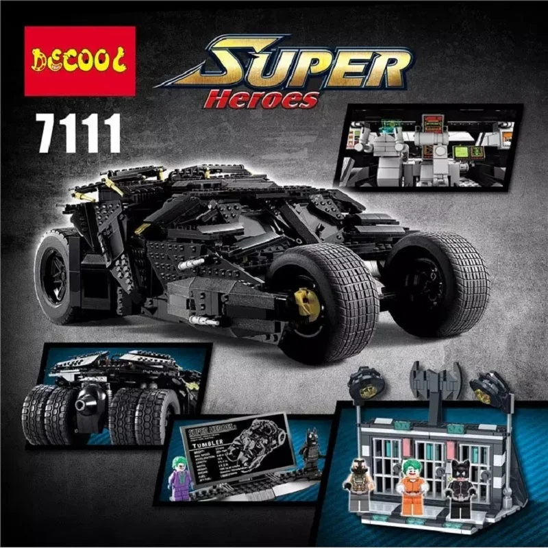 Строительные блоки Decool 7111 2113 шт. набор для Лего Бэтмена кирпича супергероев 76023