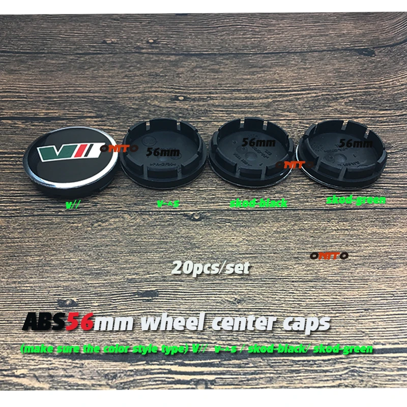 

NEW 20pcs/set Car Wheel Center Cap Wheel Rim Covers Badge Dust-proof 56mm Car Accessorie with stickers VII Styling