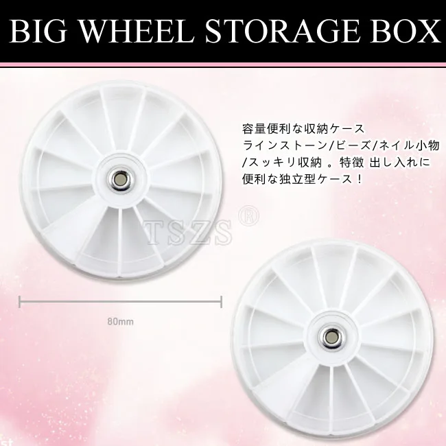 

10PCS Empty Plastic Round Clear Storage Box Case for Nail Art Jewelry NT-53