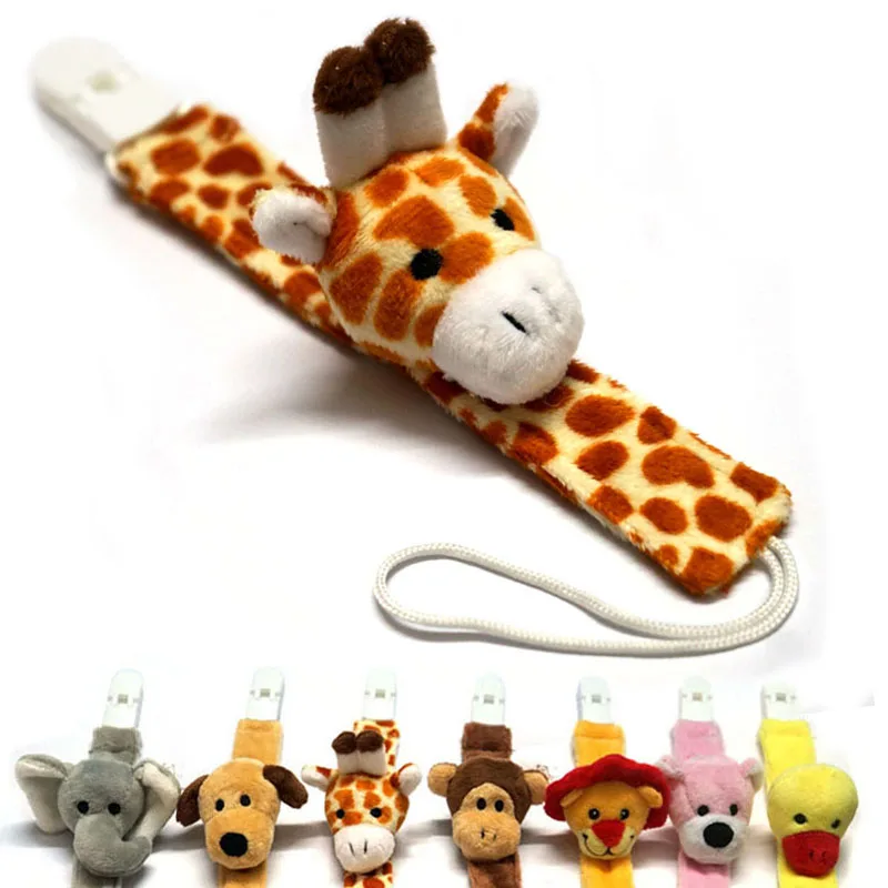 Cute Plush Baby Pacifier Holder Nipple Chain BabyTeether Chain Toy Dummy Holder Chain Pacifier Clip Pacifier Chain B0736
