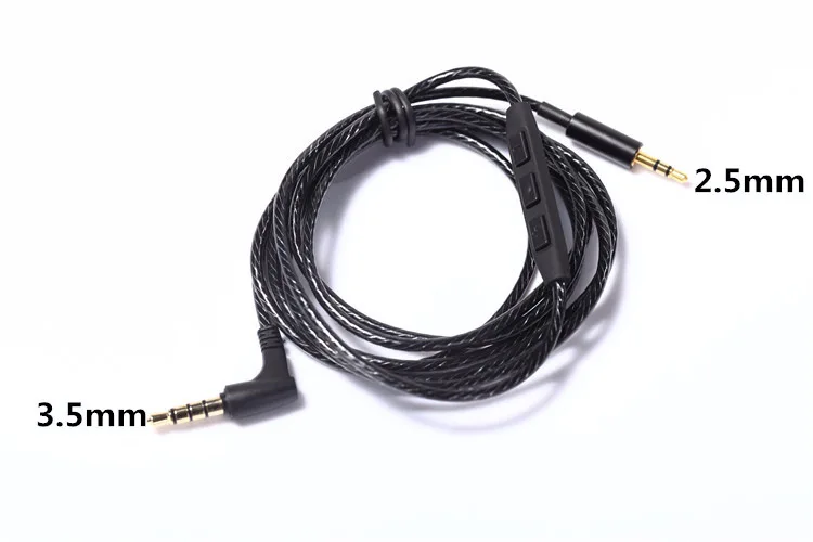 3 5mm to 3 5mm 2 5mm Jack Male Audio AUX Cable 1 5M Cord With Mic Volume Controller for Car Headphone Speaker for iPhone Samsung