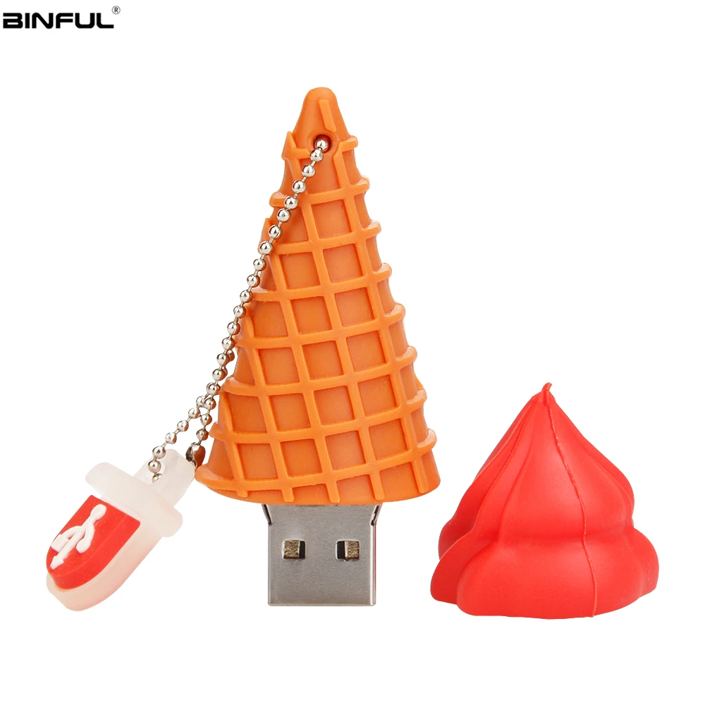 Usb Flash Drive Cartoon Ice Cream Cones Pen Drive 128GB 64GB 32GB Usb Stick 16GB 8GB 4G High Quality Cute Pendrive Free Shipping (2)