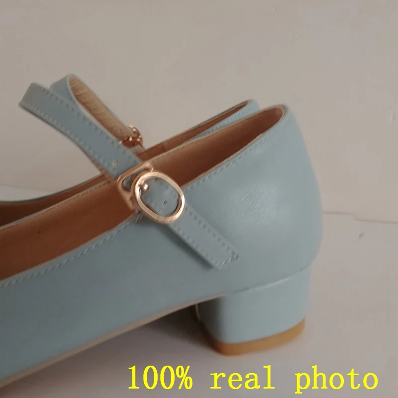 REAVE CAT/Женская обувь с пряжкой; Sapatos femininos; большие размеры 34-43; сезон весна-лето; женские босоножки на среднем каблуке; модная повседневная обувь; цвет синий, бежевый; QL4861