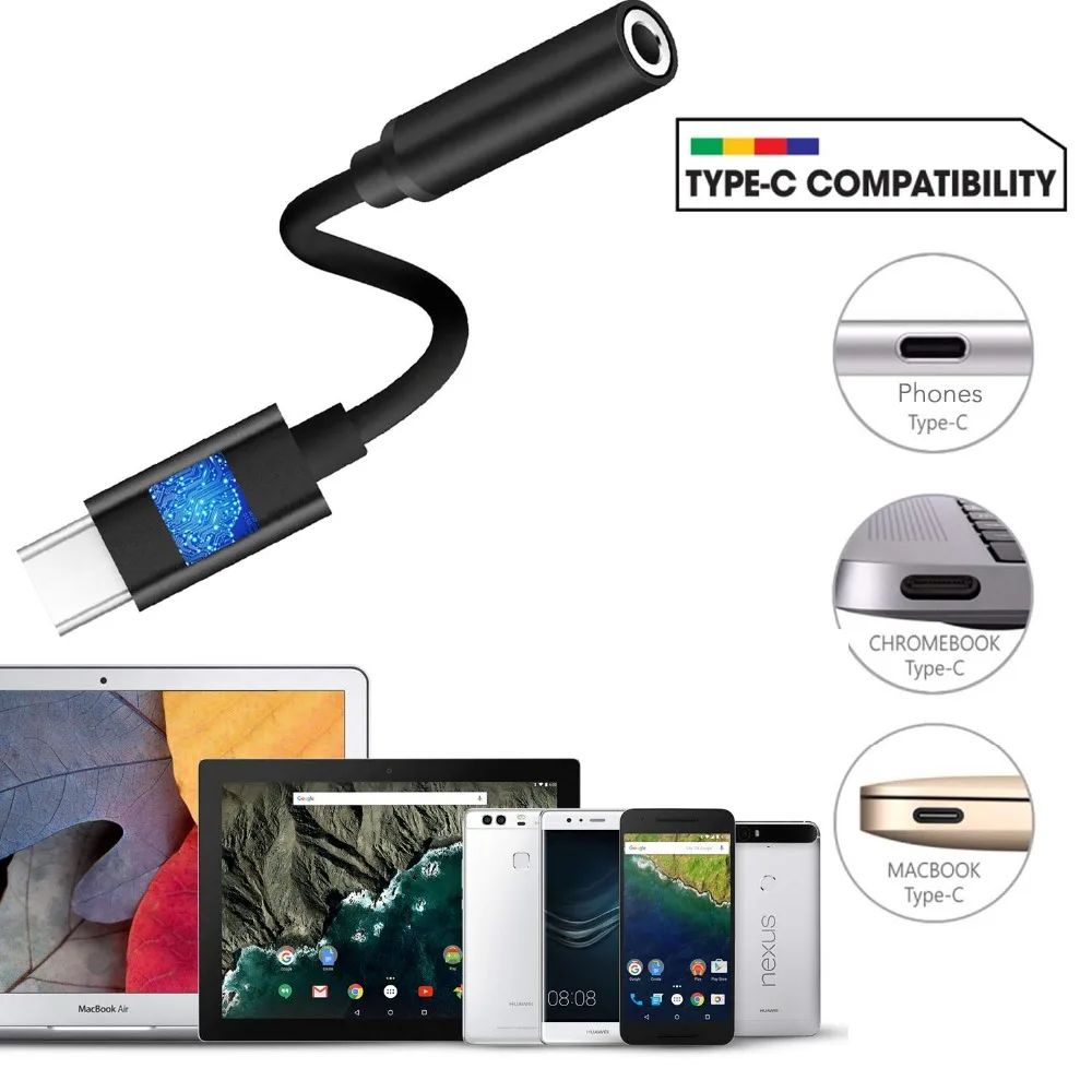 Type C 3,5 Jack dac кабель для наушников type-C USB C до 3,5 мм AUX Наушники Адаптер для i Pad Pro Pixel 3/3XL/Moto Z/MacBook/OnePlus