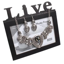 Splendid Women s Vintage Rhinestone Choker Chain Necklace Earrings Wedding Jewelry Set 52FX