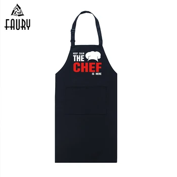

Chef Apron Food Service Uniforms Funny Design Printed Adjustable Halter Long Aprons Restaurant Hotel Kitchen Cafe Chef Workwear
