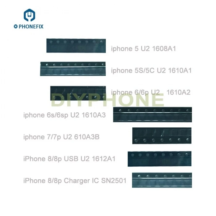 1608A1 1610A1A2 1610A1A3 610A3B 1612A1 управления USB заряд ic U2 usb зарядки ic для Iphone 5S 6 6S Plus 7 7P 8 USB заряд ic U2