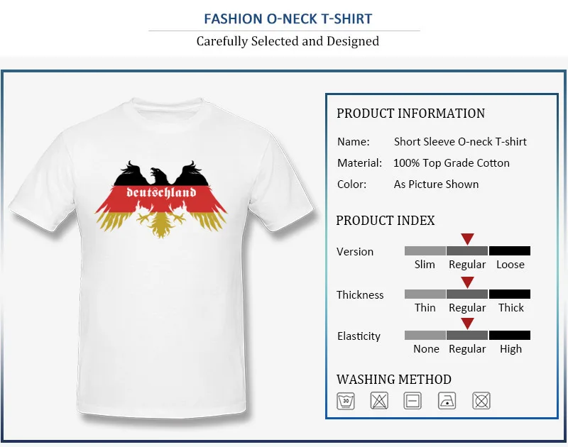 Designer Design Tops T Shirt for Men 100% Cotton Fabric Summer Fall Crewneck T-shirts Casual Sweatshirts Deutschland Flag Colors of Germany