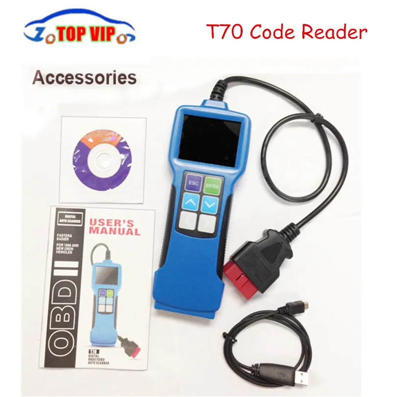 

Newly T70 Quicklynks OBD2 Code Scanner Code Reader Color Screen Support 1996 and autovehicles Functional Scanner