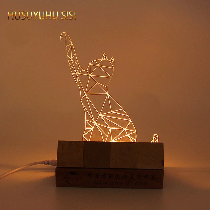 

HUSUYUHU SISI Cat Neon Acrylic LED Sign Light Bar Pub Cafe Desktop Creative and Practical Home Decoration LED Night Light