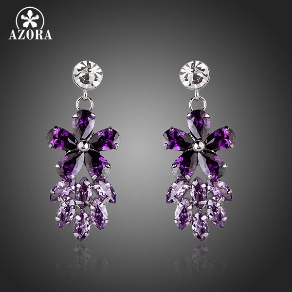Женские серьги подвески с фианитами TE0121|earring connector|earring chainearrings resin |