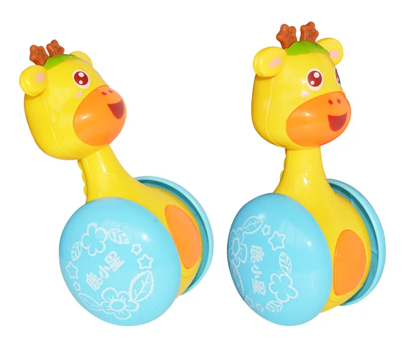 Baby Rattles Sliding Tumbler Doll Cute Pet Image Sweet Bell Music Roly-poly Puzzle Early Education Baby Toys Gift T0725 (8)
