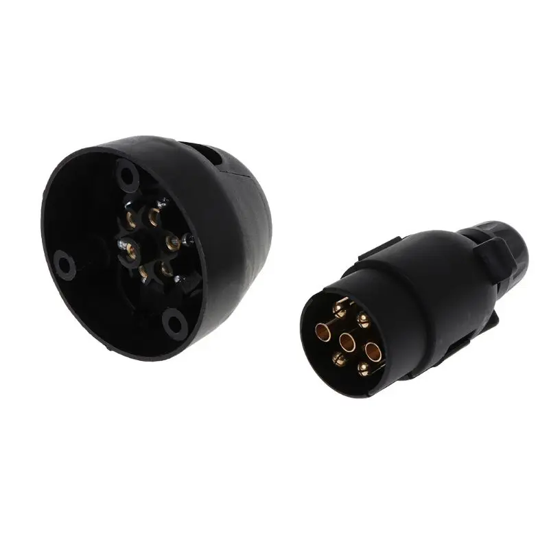 

1 Set New 7 Pin Trailer Plug 12V Caravan Socket Towbar Towing 7Pin Plastic Trailer Connectors European Standard Car Accessories