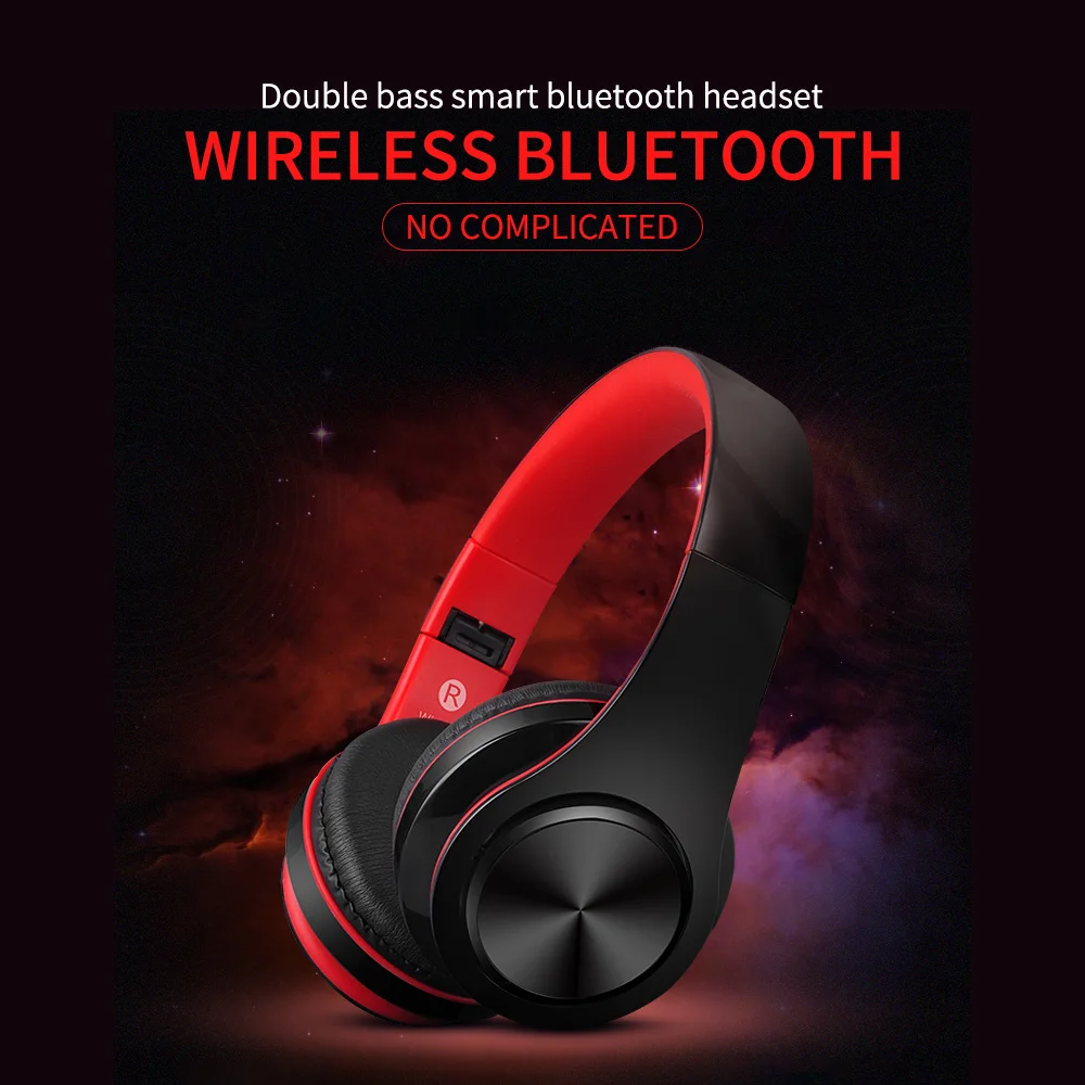 Оригинальные беспроводные Bluetooth наушники Складные стерео супер бас Музыкальная