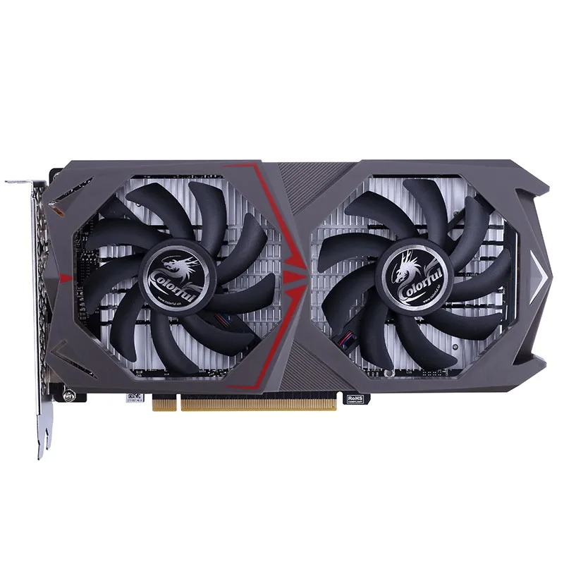 Красочные GeForce GTX1050Ti 4 Гб GDDR5 видео игр Графика карты GPU1290-1392MHz PCI-E X16 (3,0) DVI HDMI DP игровой V8 NVIDIA