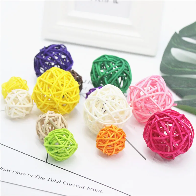 20 unids/lote 3 cm bolas de caña de mimbre Patio jardín Navidad adorno DIY ventana boda cumpleaños fiesta Decoración 20 unids/lote 3 cm bolas de caña de mimbre Patio jardín Navidad adorno DIY ventana boda cumpleaños fiesta Decoración